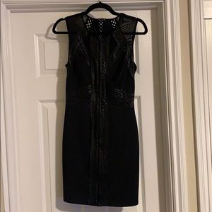 Bebe black zip up dress
